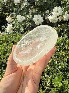 Small Clear Quartz Offering Bowl,216.8g