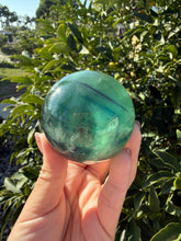Load image into Gallery viewer, Natural Feather Fluorite Sphere,Snowflake Quartz Crystal Fluorite Ball,A220

