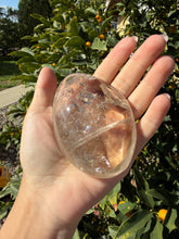 Load image into Gallery viewer, Natural Brazilian Light Smoky Quartz Palm Stone,Meditation Palm Stones,A291
