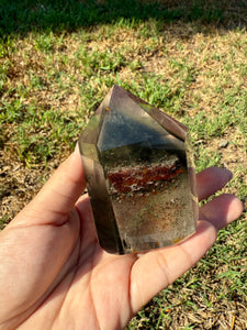 Garden Phantom Quartz Crystal Tower – Natural Lodolite Point