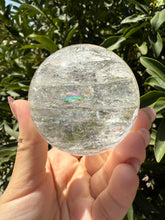 Load image into Gallery viewer, Rainbow Clear Quartz Crystal Sphere,Natural Healing Stone Ball,A117
