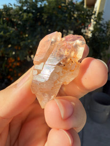 Red Mud Skeletal Quartz Crystal Point ,Red Mud Quartz,#973