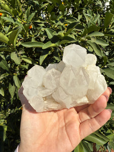 Large Raw Quartz Crystal Cluster with Intersecting Points