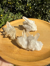 Load image into Gallery viewer, Set of 3 Natural Clear Quartz Crystal Clusters
