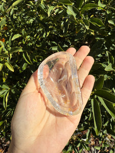 Mini Clear Quartz Offering Bowl,Crystal Quartz Altar Bowl,Crystal Tray,B102