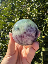 Load image into Gallery viewer, Natural Feather Fluorite Sphere,Snowflake Quartz Crystal Fluorite Ball,A224
