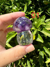 Load image into Gallery viewer, Resin small cute Amethyst mushroom
