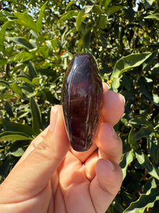 Natural Brazil Smoky Quartz Palm Stone / Meditation Palm Stones,A156