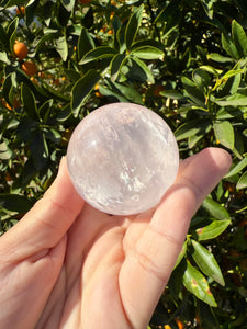 173g Star Rose Quartz Sphere High Quality Rose Quartz Crystal Sphere