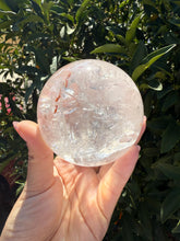 Load image into Gallery viewer, Large Rainbow Clear Quartz Crystal Sphere – Natural Healing Stone Ball- A43
