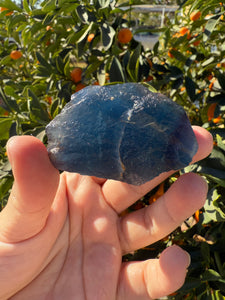 Raw Blue Fluorite Stone,153.2g