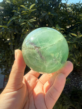 Load image into Gallery viewer, Large Natural Green Fluorite Sphere,6.7cm
