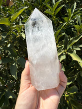 Load image into Gallery viewer, Clear Quartz Tower with Snowy Inclusions – Large Crystal Point Wand,A50
