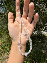 Load image into Gallery viewer, Natural Moonstone Beaded Wrist Strap, White Labradorite Crystal Phone Charm
