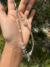 Load image into Gallery viewer, Designer Labradorite Crystal Phone Charm, Natural Pearl Beaded Wrist Strap,P2
