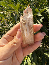 Load image into Gallery viewer, Trigonic Enhydro Quartz from Madagascar,Crystal Point with Water Inclusion,A99
