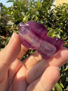 No prefect On Sale!Natural Pink Candy Fluorite Geometric Bear Carving