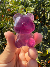 Load image into Gallery viewer, No prefect On Sale!Natural Pink Candy Fluorite Geometric Bear Carving
