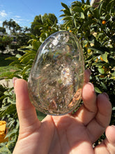 Load image into Gallery viewer, Natural Brazilian Light Smoky Quartz Palm Stone,Meditation Palm Stones,A290
