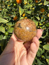 Load image into Gallery viewer, Scenic Garden Quartz Sphere | Natural Lodolite Included Crystal Orb, A317
