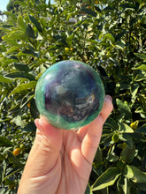 Load image into Gallery viewer, Natural Feather Fluorite Sphere,Snowflake Quartz Crystal Fluorite Ball,A220
