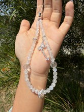 Load image into Gallery viewer, Natural Moonstone Beaded Wrist Strap, White Labradorite Crystal Phone Charm
