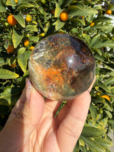 Load image into Gallery viewer, Scenic Garden Quartz Sphere | Natural Lodolite Included Crystal Orb, A317
