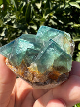 Load image into Gallery viewer, Green Cubic Fluorite Cluster, Fluorite Mineral Specimen C
