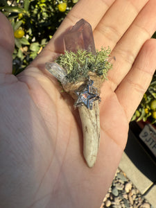 Pocket Deer Antler Crystal Wand