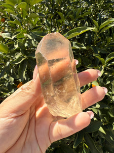 Natural Clear Quartz Crystal Point, Raw White Quartz Tower, A74