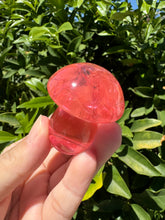 Load image into Gallery viewer, Resin small cute Red Smelting Quartz mushroom Sculpture
