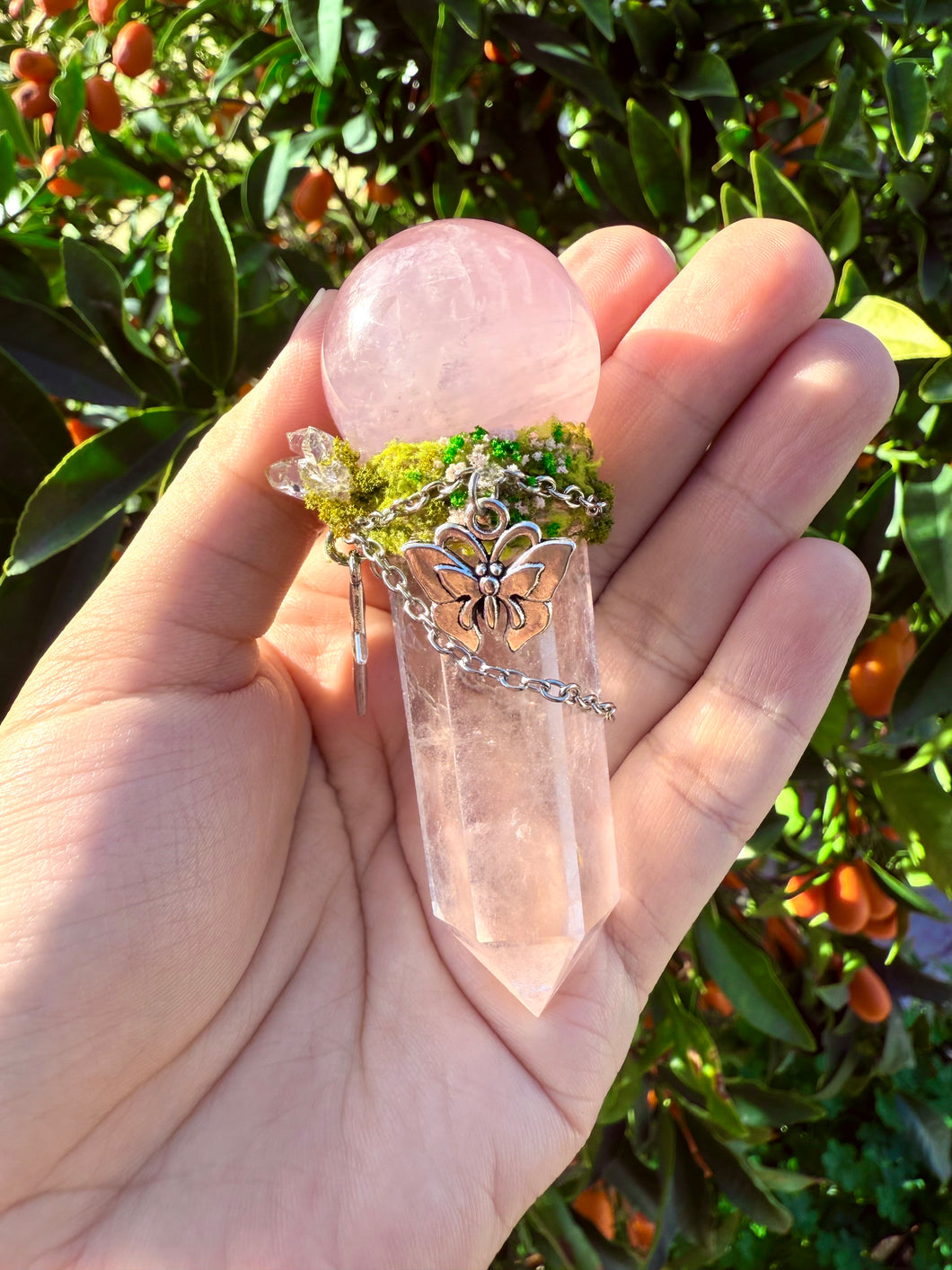 Natural Clear Quartz Sceptre,Rose Quartz Crystal,Crystal Sceptre,Crystal Wand