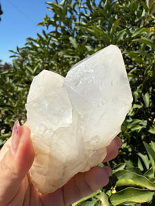 Large Natural Clear Quartz Crystal Point, Raw White Quartz Tower, A87