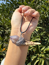 Load image into Gallery viewer, Deer Antler Amethyst Crystal Wand Necklace - Handmade Vintage Mystic Pendant

