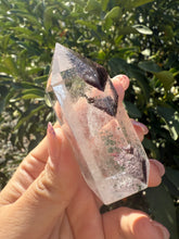 Load image into Gallery viewer, Garden Quartz Crystal Point Tower – Clear Quartz with Unique Inclusions, A81
