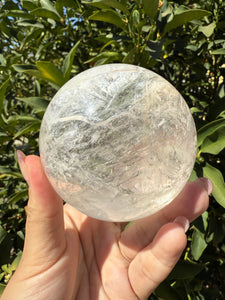 Rainbow Clear Quartz Crystal Sphere,Natural Healing Stone Ball,A121