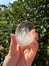 Load image into Gallery viewer, Smoky Quartz Palm Stone | Clear to White Gradient Color | Polished Crystal A284
