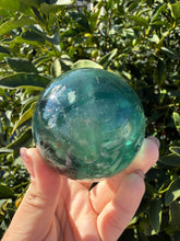 Load image into Gallery viewer, Natural Feather Fluorite Sphere,Snowflake Quartz Crystal Fluorite Ball,A221
