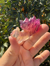 Load image into Gallery viewer, Natural Rainbow Candy Fluorite Fox, Fluorite Nine-Tailed Fox
