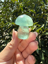 Load image into Gallery viewer, Small Green Kelp Fluorite Mushroom Carving-Fluorite Gemstone Mushroom,A139
