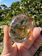Load image into Gallery viewer, Golden Healer Quartz Palm Stone,Natural Hematoid Quartz Crystal,A294
