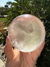 Load image into Gallery viewer, Phantom Quartz Crystal Sphere,Clear Quartz with Chevron Phantom Layers, A63

