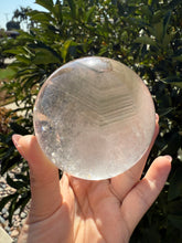 Load image into Gallery viewer, Phantom Quartz Crystal Sphere,Clear Quartz with Chevron Phantom Layers, A63
