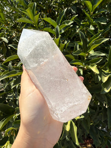 Clear Quartz Crystal Tower Point – High Clarity Polished Stone, A55