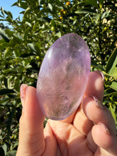 Load image into Gallery viewer, Palm Stone,Amethyst Worry Stone, Raw Stone,Palm Chakra Stone,A205
