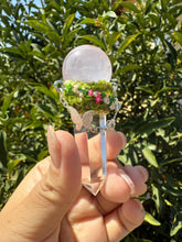 Load image into Gallery viewer, Handmade Clear &amp; Rose Quartz Sceptre Wand - Crystal Healing Obelisk Necklace
