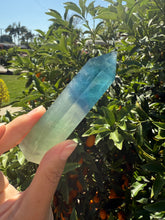 Load image into Gallery viewer, Blue Fluorite Crystal Tower Point/Fluorite Tower/Fluorite Generato,A79
