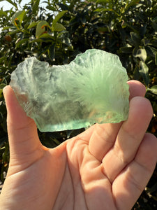 Natural Green Feather Fluorite Slab,fluorite Mineral Specimen