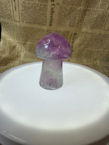 Mini Fluorite Mushroom Carving-1.43in