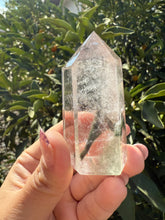 Load image into Gallery viewer, Garden Quartz Crystal Point Tower – Clear Quartz with Unique Inclusions, A82
